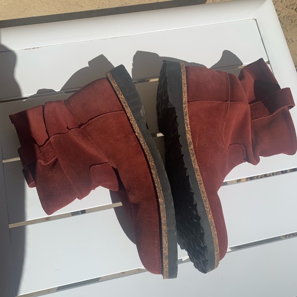Birkenstock Luton port wine suede boots size 37 L - Picture 13 of 16